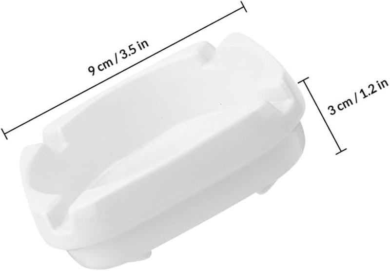 White Square Imitation Porcelain Ashtray For Home Patio Outdoor Smoking Use - Image 2